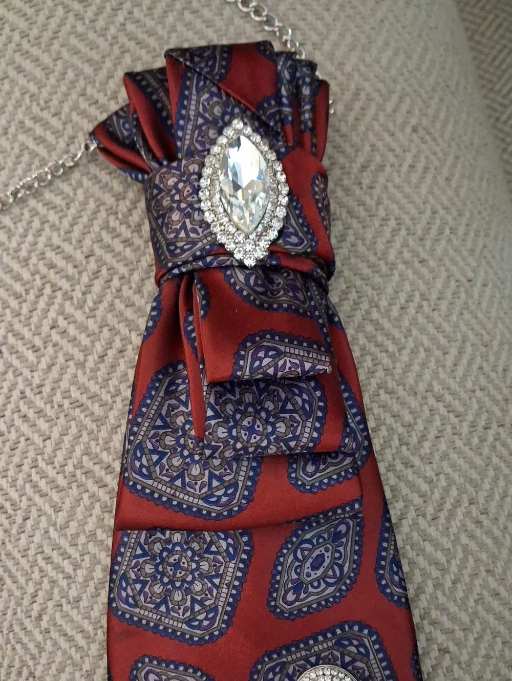 Ketch Upcycled Necktie Necklace